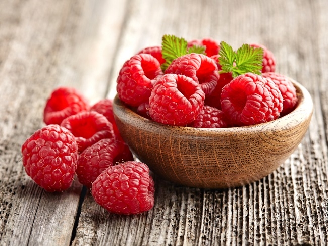 yummy red raspberries